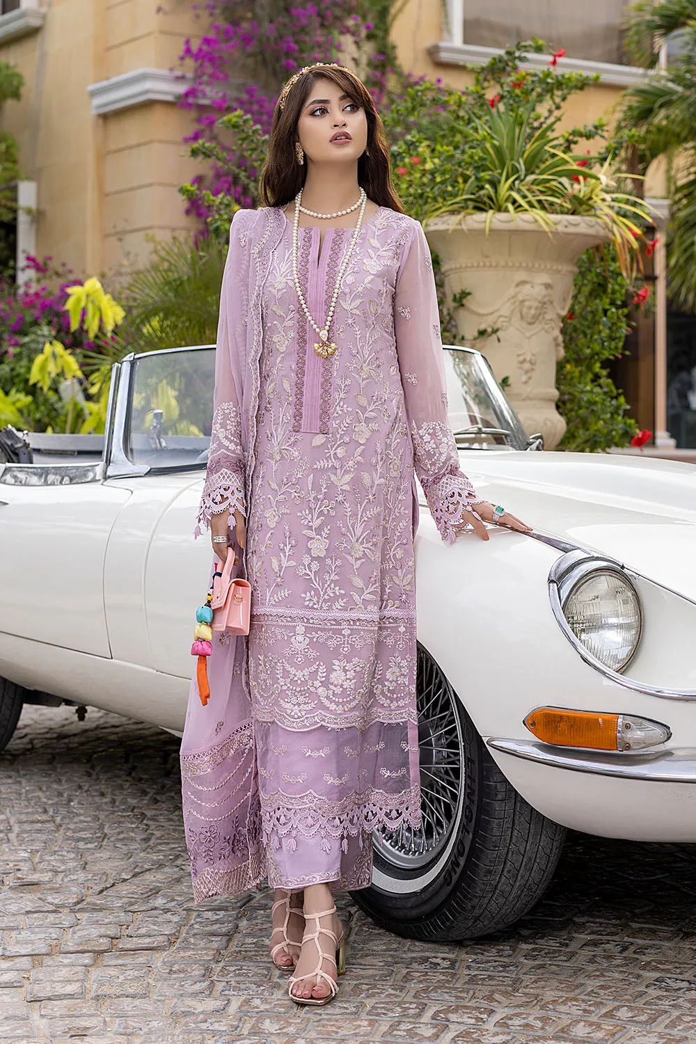 Azure Luxe Festive Edit Embroidered Lawn Collection – Lilac Dreams