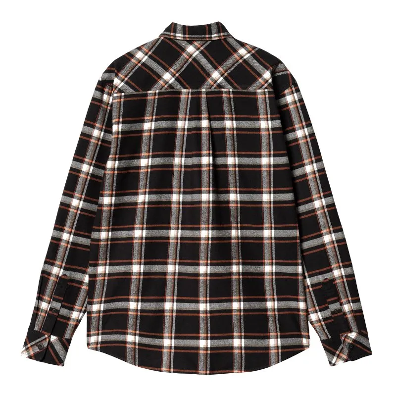 CARHARTT WIP BARTEN CHECK SHIRT BLACK | CAMISA DE FRANELA A CUADROS