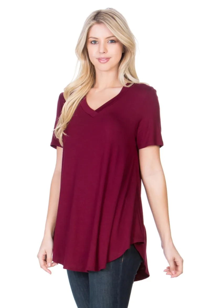 •DANI• short sleeve V-neck tunic