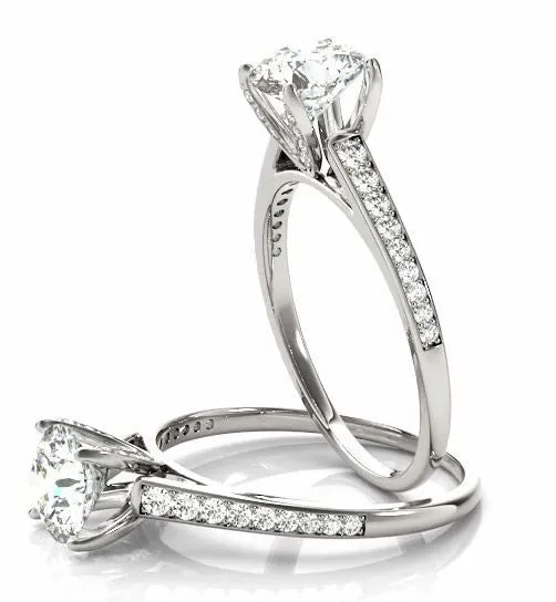 Diamond Wedding Set Moissanite Center Engagement Rigng -  Fina