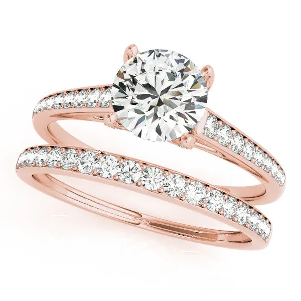 Diamond Wedding Set Moissanite Center Engagement Rigng -  Fina