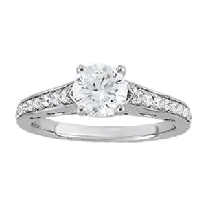 Diamond Wedding Set Moissanite Center Engagement Rigng -  Fina