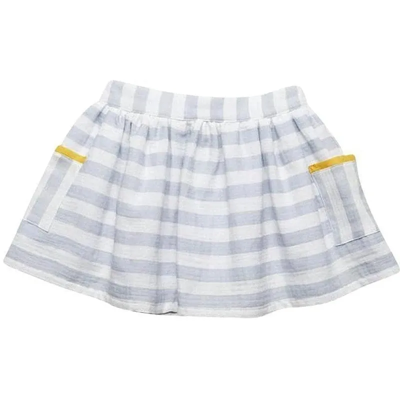 Girls Grey Stripe Skirt