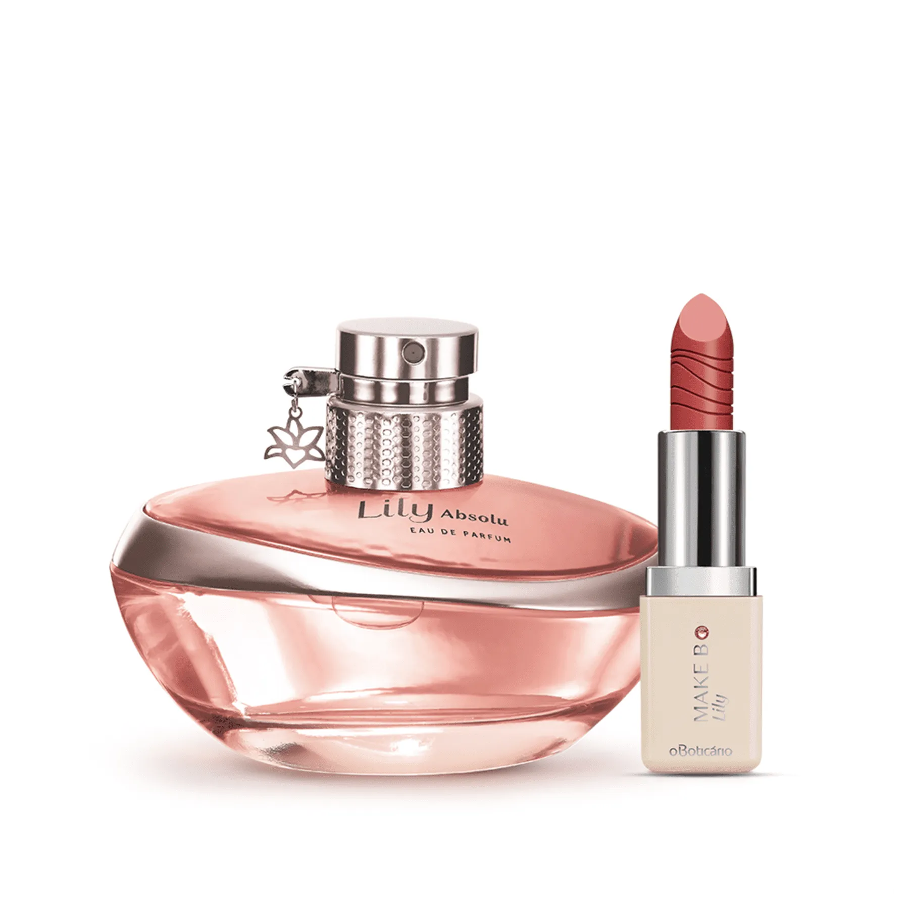 Kit Lily Absolu: Eau De Parfum 75ml   Creamy Lipstick Make B. Lily Absolu 3.6g - o Boticario