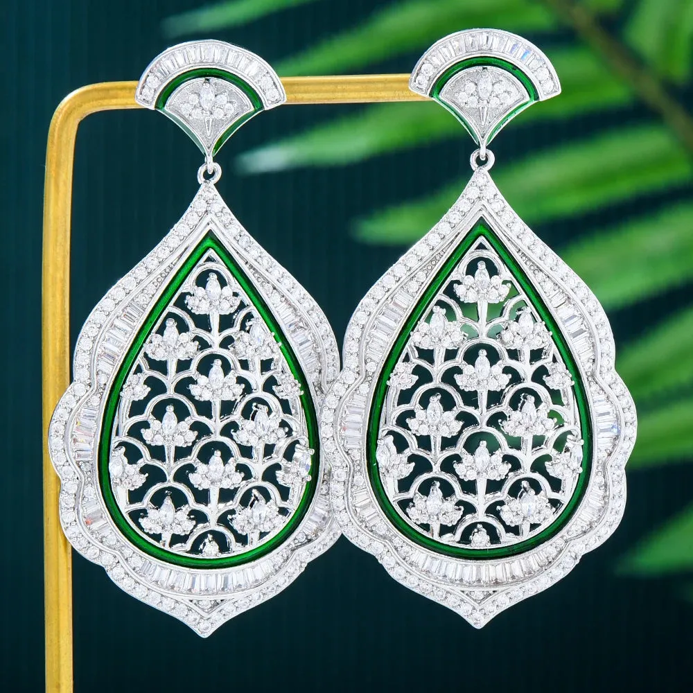 New Dubai Luxury Gorgeous Big Pendant Earrings For Fashion Women