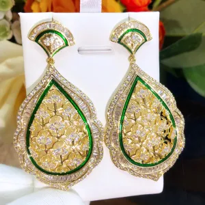 New Dubai Luxury Gorgeous Big Pendant Earrings For Fashion Women