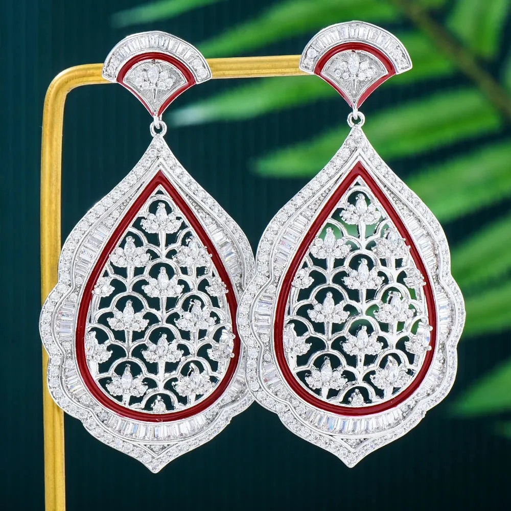 New Dubai Luxury Gorgeous Big Pendant Earrings For Fashion Women