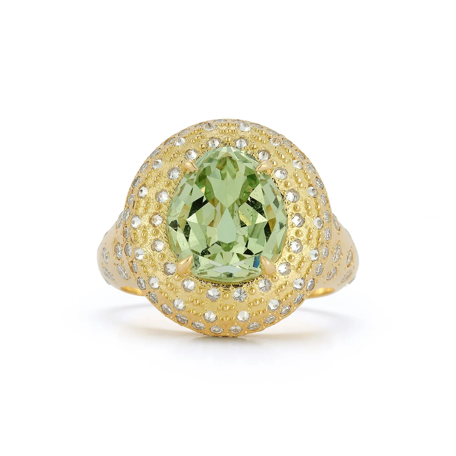 Renna x Alejandra Alonso Rojas Mint Garnet Sea Urchin Ring