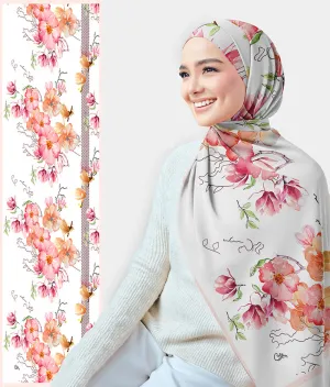 Sameya printed chiffon scarf rectangular