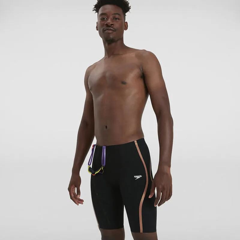 Speedo - Men's Fastskin LZR Pure Intent Backstroke High Waist Jammer - Black/Gold