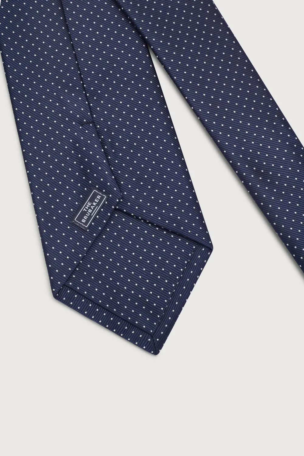 The Special Silk Tie Azul Marino Puntos