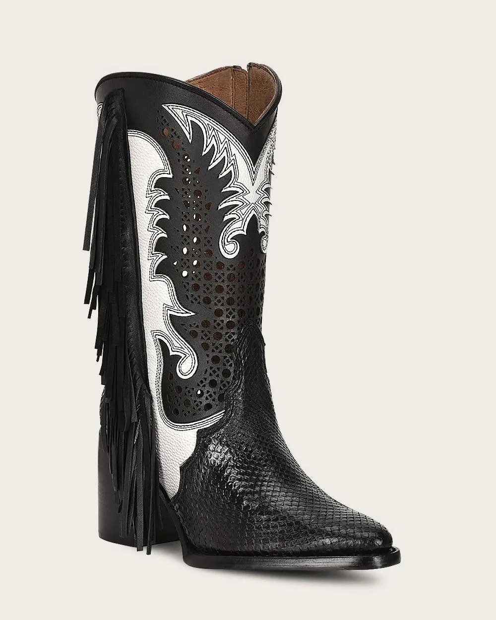 Western Style black exotic boot